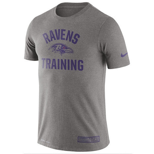 NFL Men's Baltimore Ravens Nike Heathered Gray Training Performance T-Shirt